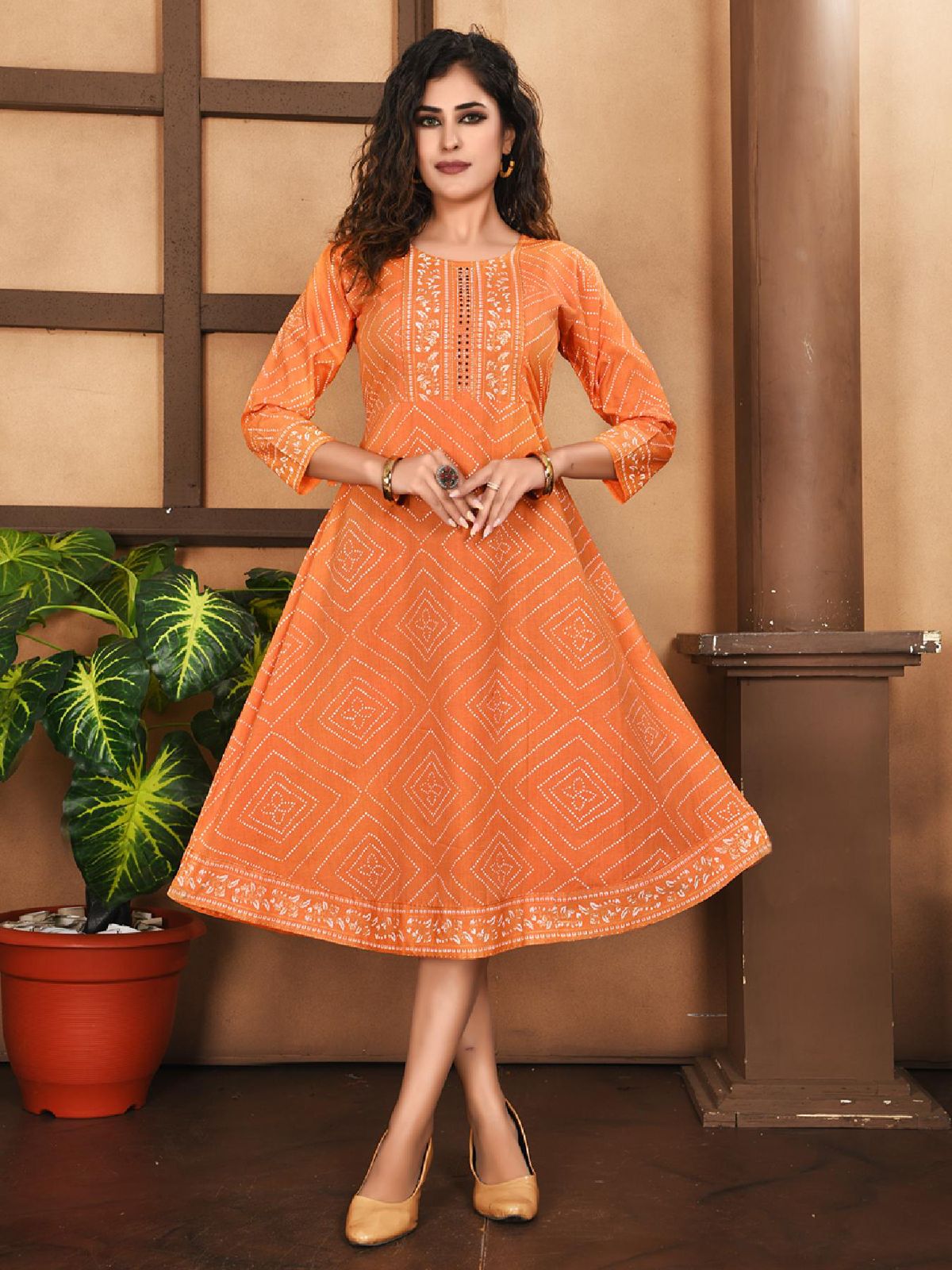Beauty Srishti Heavy Fancy Wear Wholesale Cotton Anarkali Kurtis Catalog